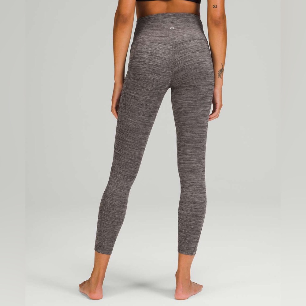 Lululemon Align Legging Women's Size 6 Gray Stretch High-Rise Pant 24" Yoga Gym - Picture 4 of 11